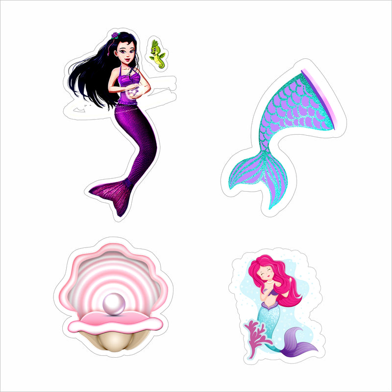 Mermaid Theme Birthday Party Cutouts
