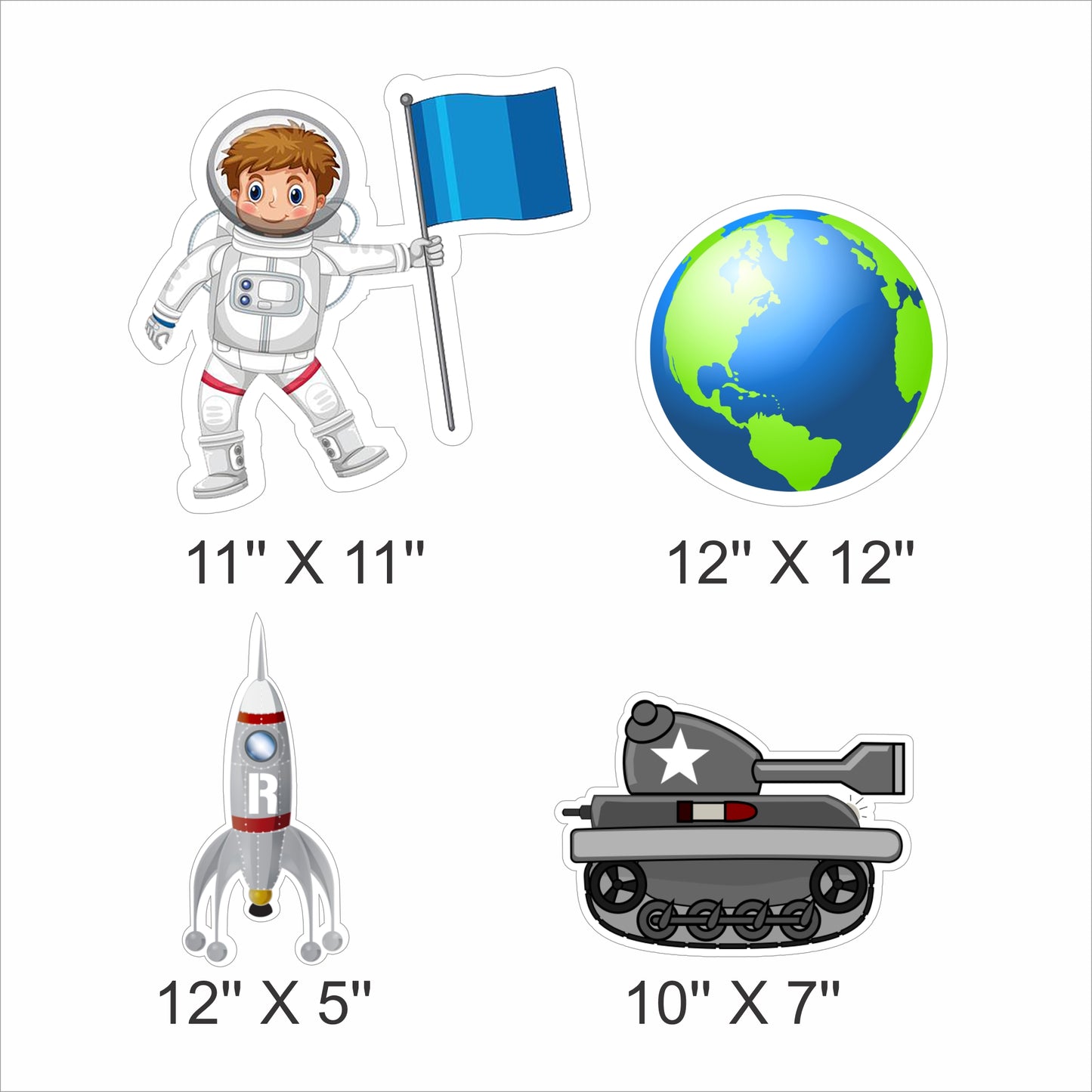 Space Theme Birthday Party Cutouts