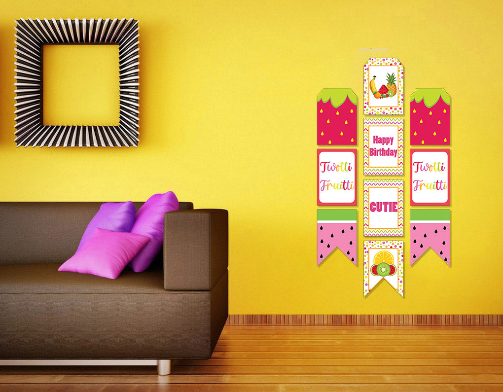 Twotti Fruity Theme Birthday Paper Door Banner for Wall Decoration