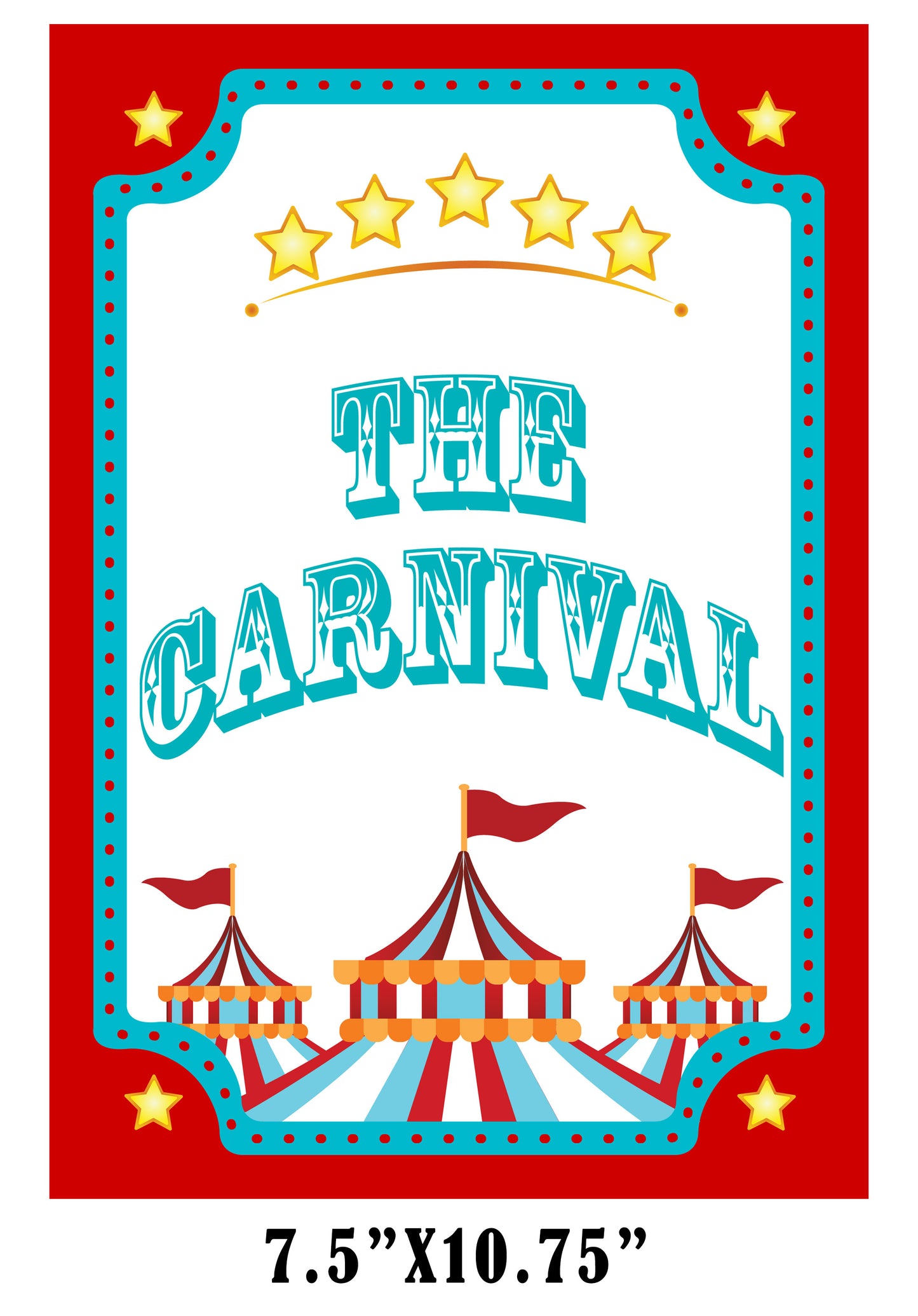 Carnival Theme Birthday Party Paper Door Banner for Wall Decoration