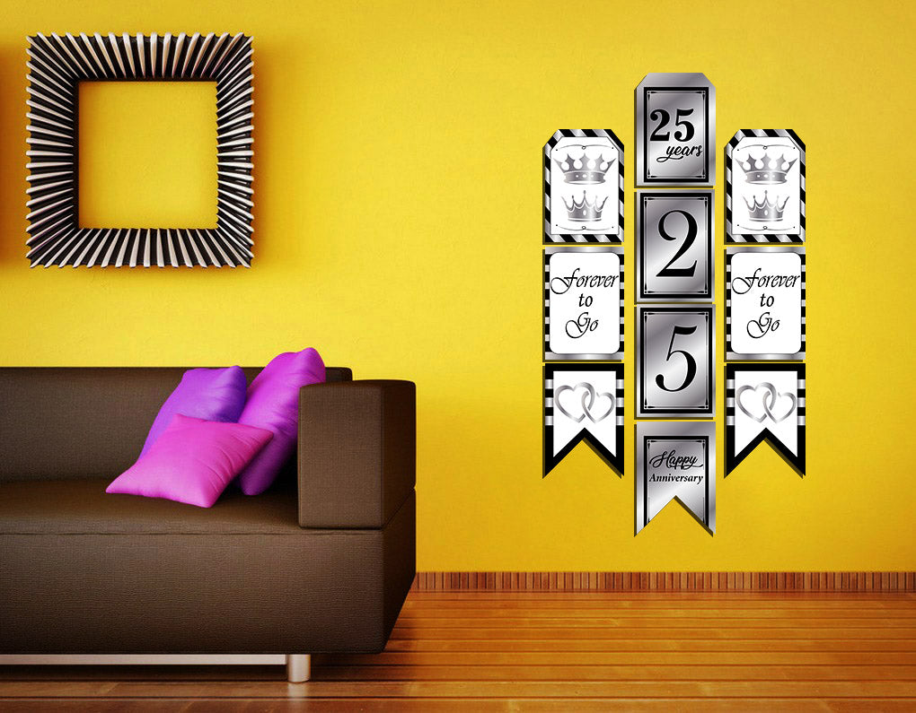 25th Anniversary Party Paper Door Banner for Wall Decoration