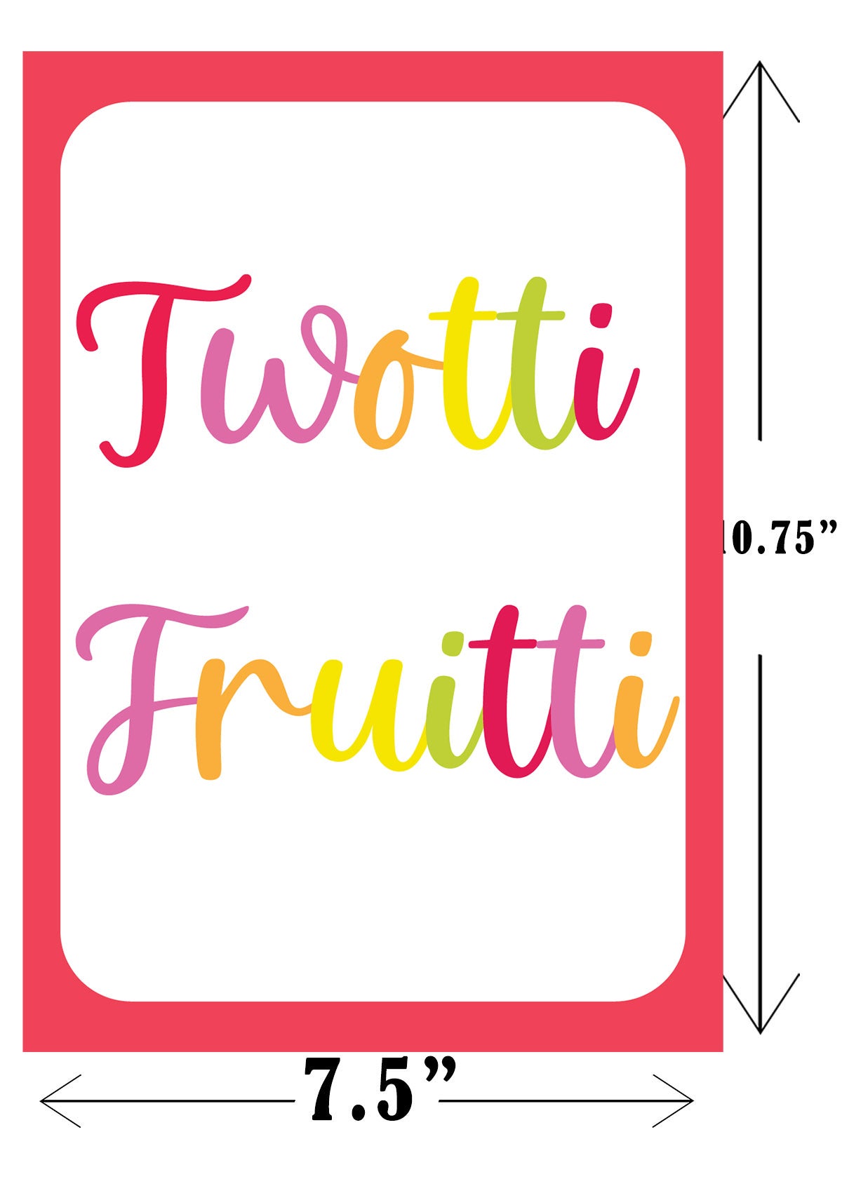 Twotti Fruity Theme Birthday Paper Door Banner for Wall Decoration