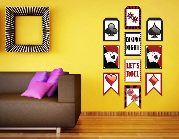 Casino/Card Party Banner For Wall Decoration