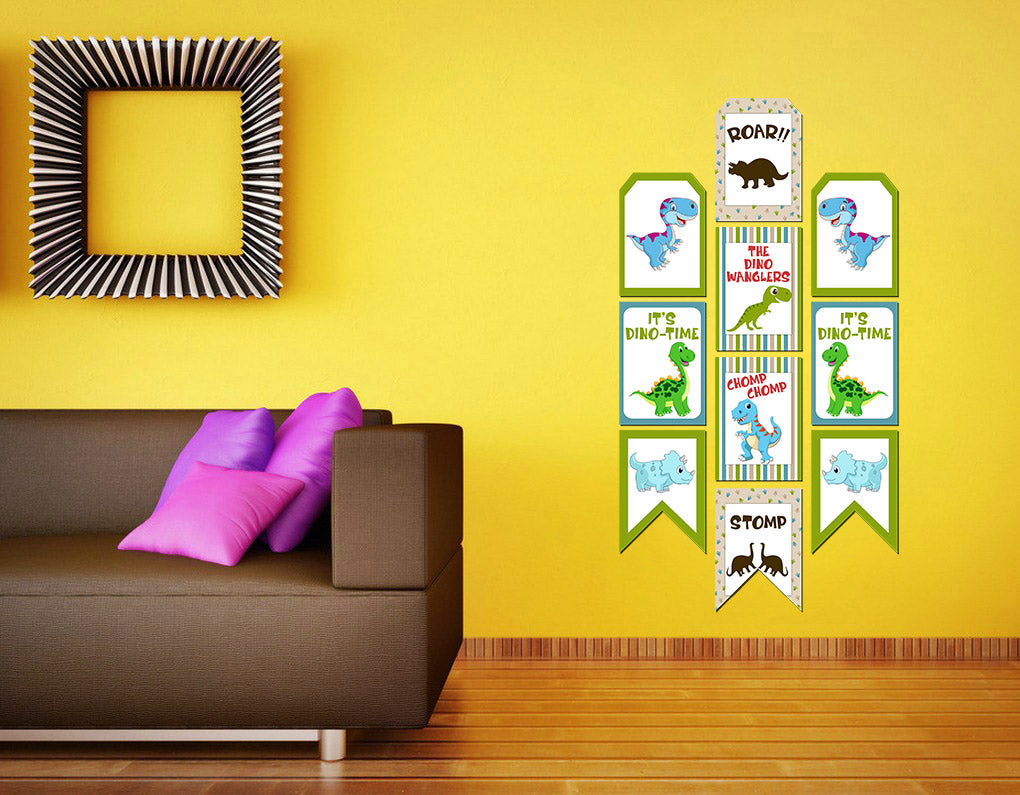 DINOSAUR BIRTHDAY PAPER DOOR BANNER FOR WALL DECORATION