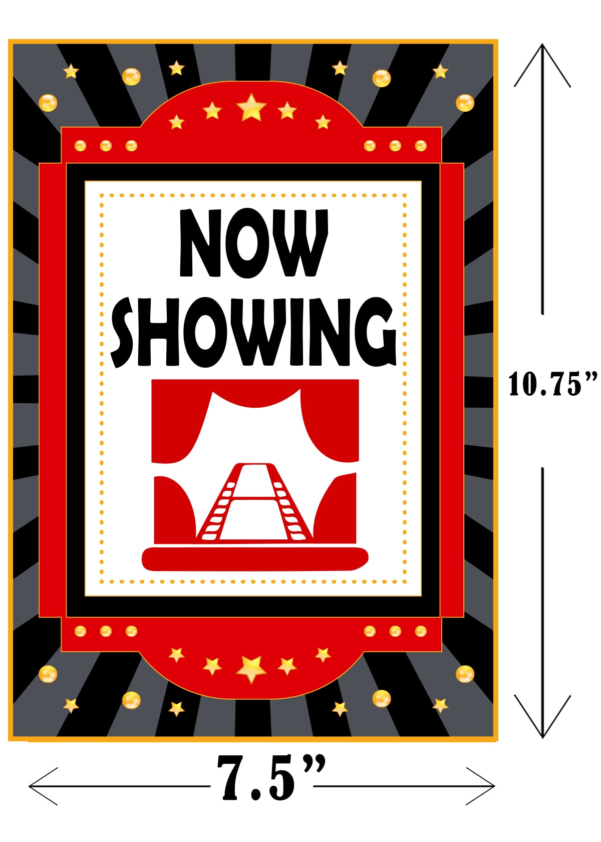 Movie Night Theme Paper Door Banner for Wall Decoration