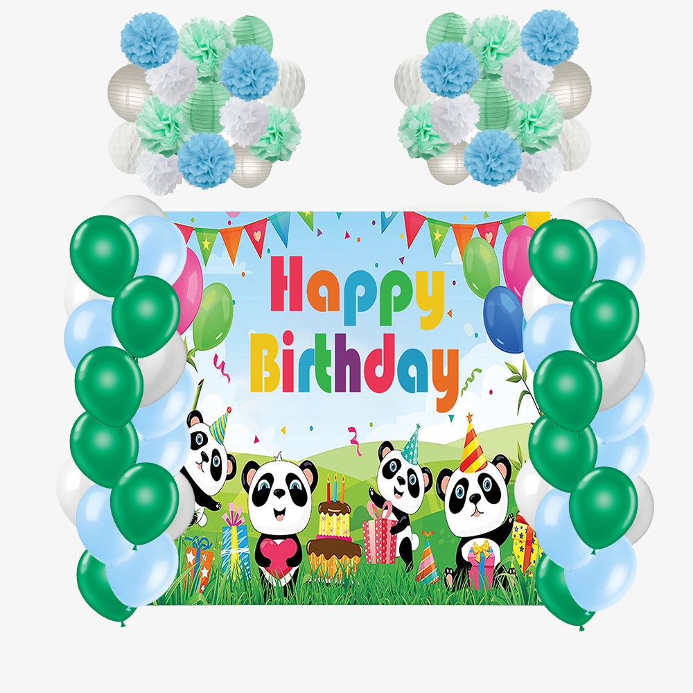Panda Theme Birthday Party Complete Decoration Kit