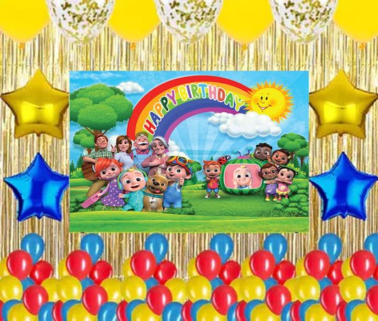 Cocomelon Theme Birthday Party Complete Party Set