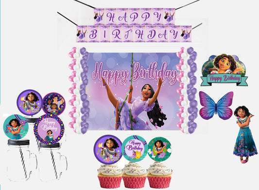 Encanto Theme Birthday Party Combo Kit with Backdrop & Decorations