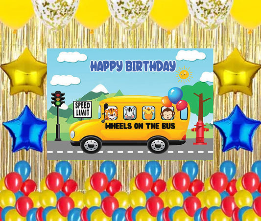 Wheels on the Bus Theme Birthday Party Complete Party Set