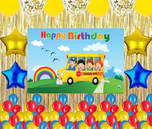 Wheels on the Bus Theme Birthday Party Complete Party Set