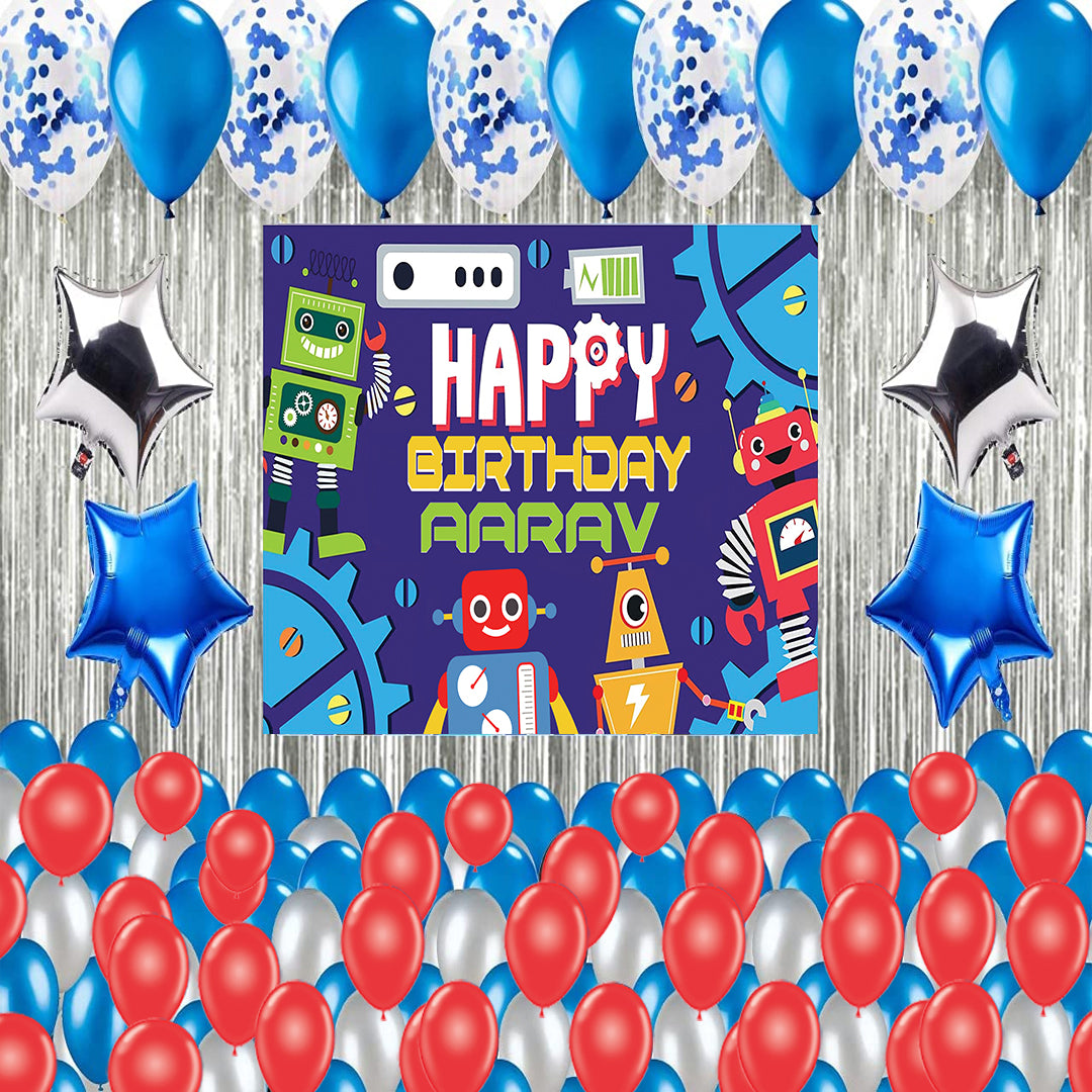 Robot Theme Birthday Party Decorations Complete Set