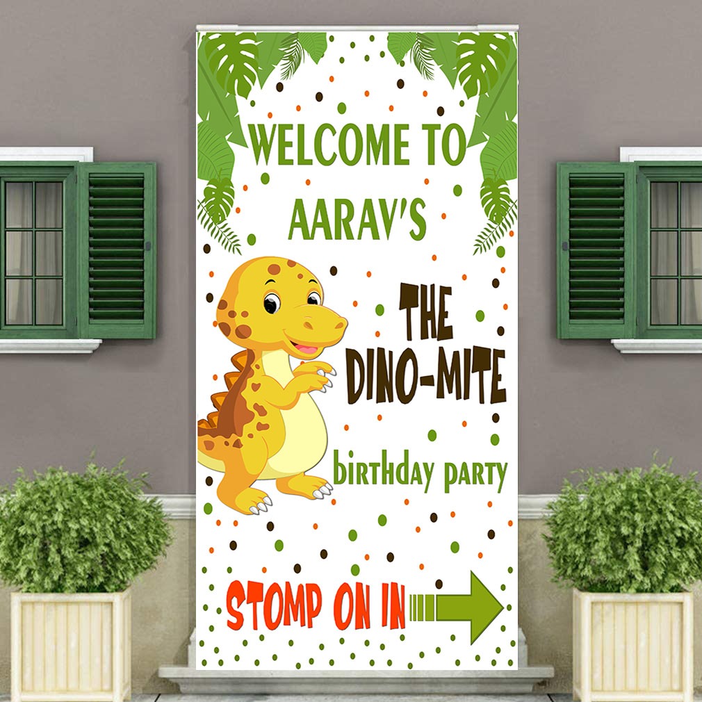 Dino Mite Customized Welcome Banner Roll up Standee (with stand)