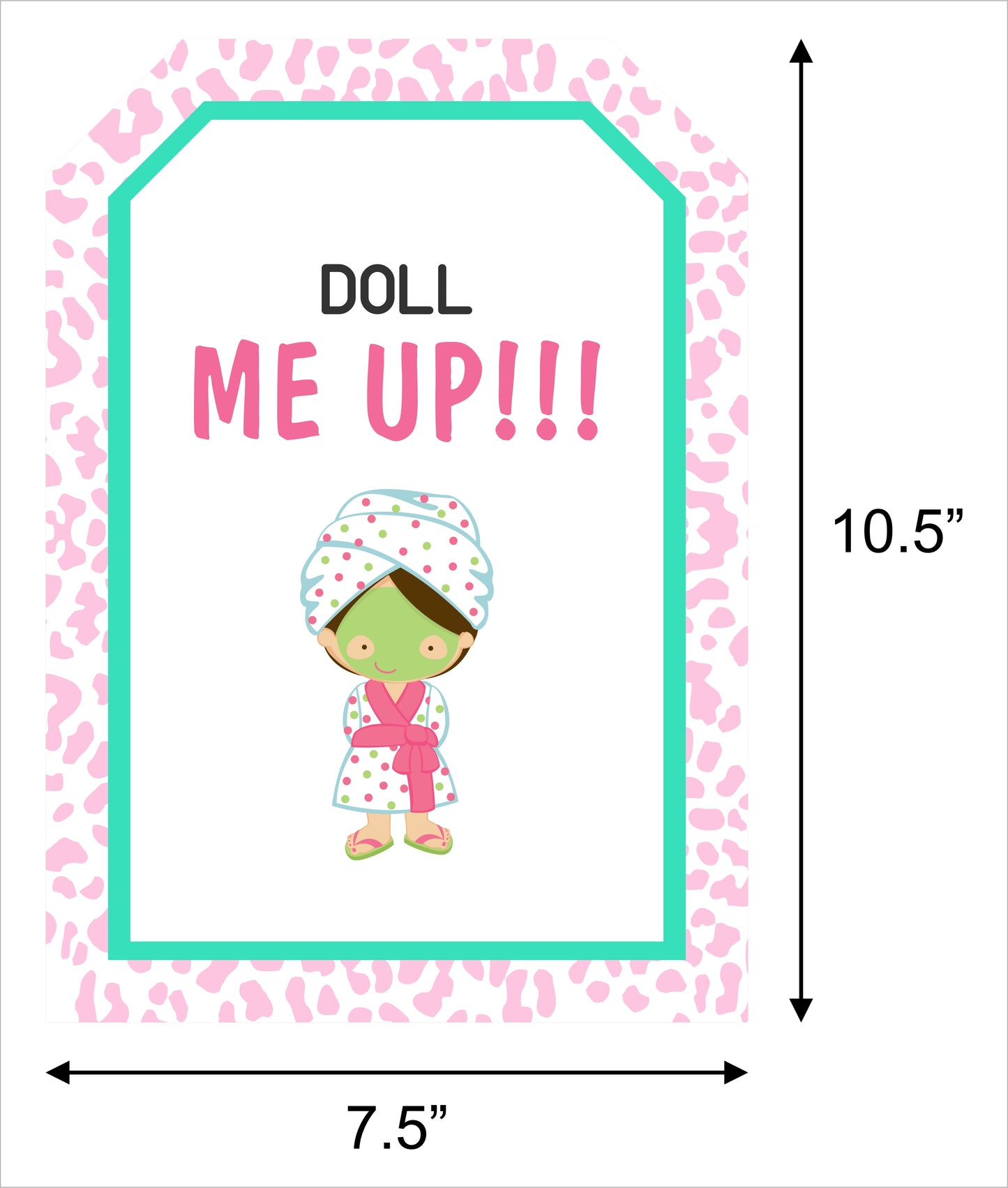 Spa Theme Birthday Party Paper Door Banner for Wall Decoration