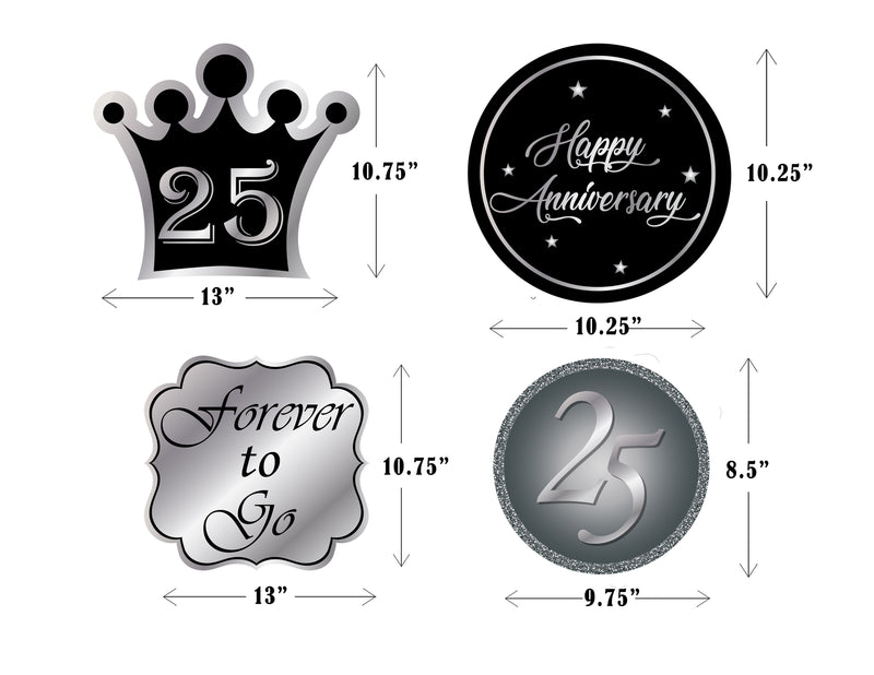 25th Anniversary Party Theme Hanging Set for Decoration 