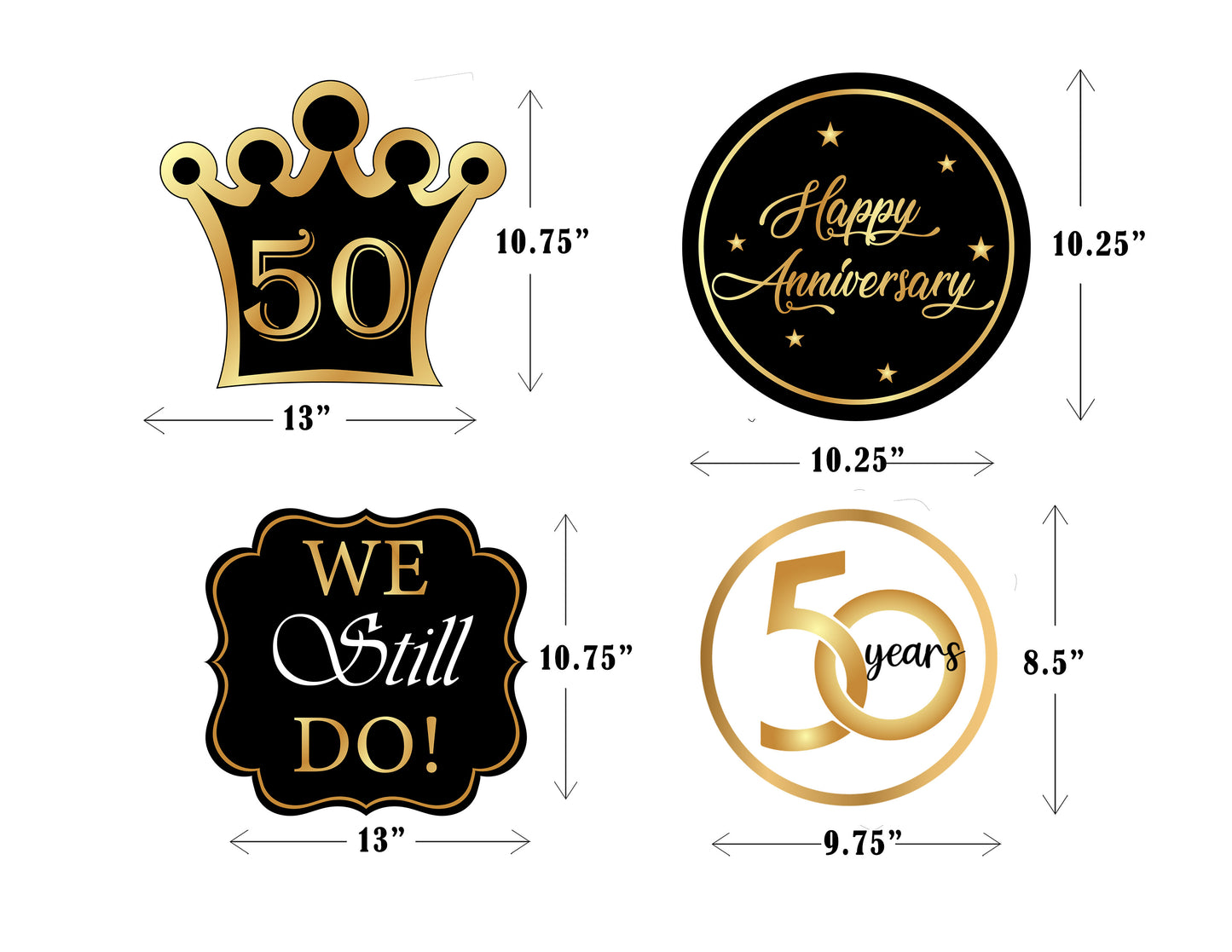 50th Anniversary Party Theme Hanging Set for Decoration