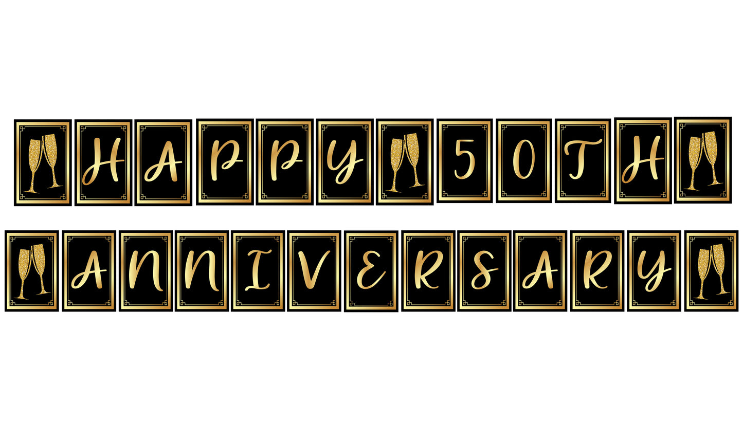 50th Anniversary Party Banner For Decorations