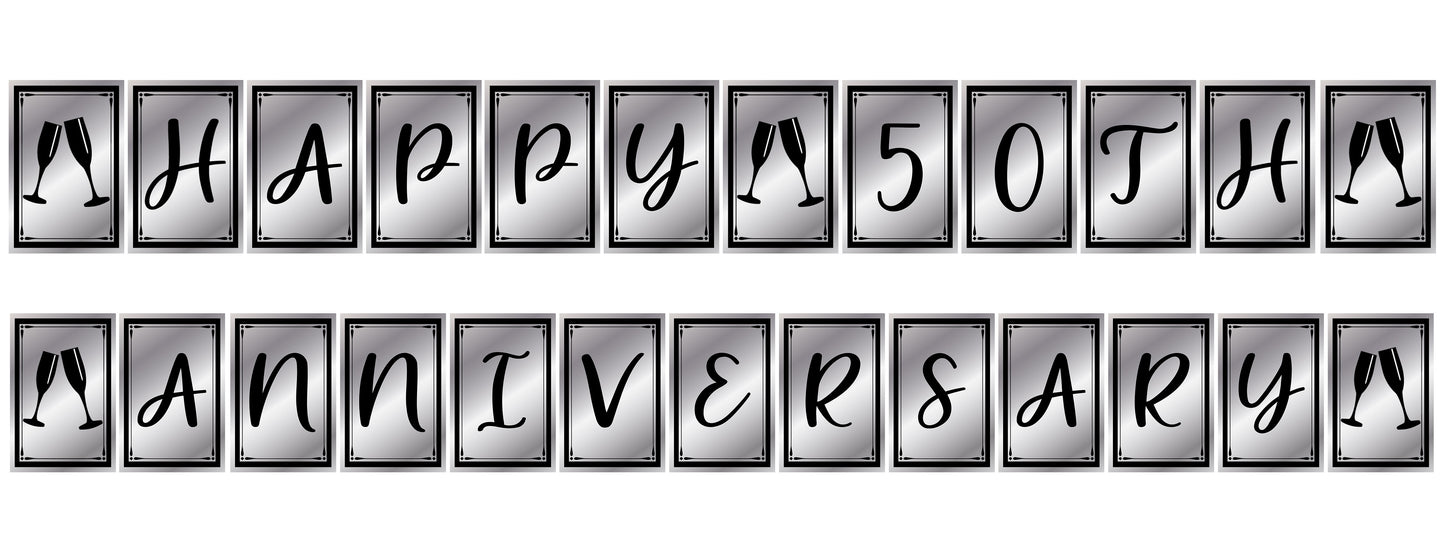 50th Anniversary Party Banner For Decoration