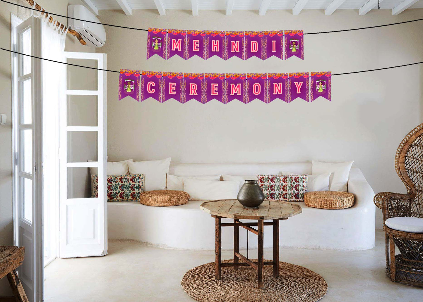 Mehandi Theme Party Banner for Decoration