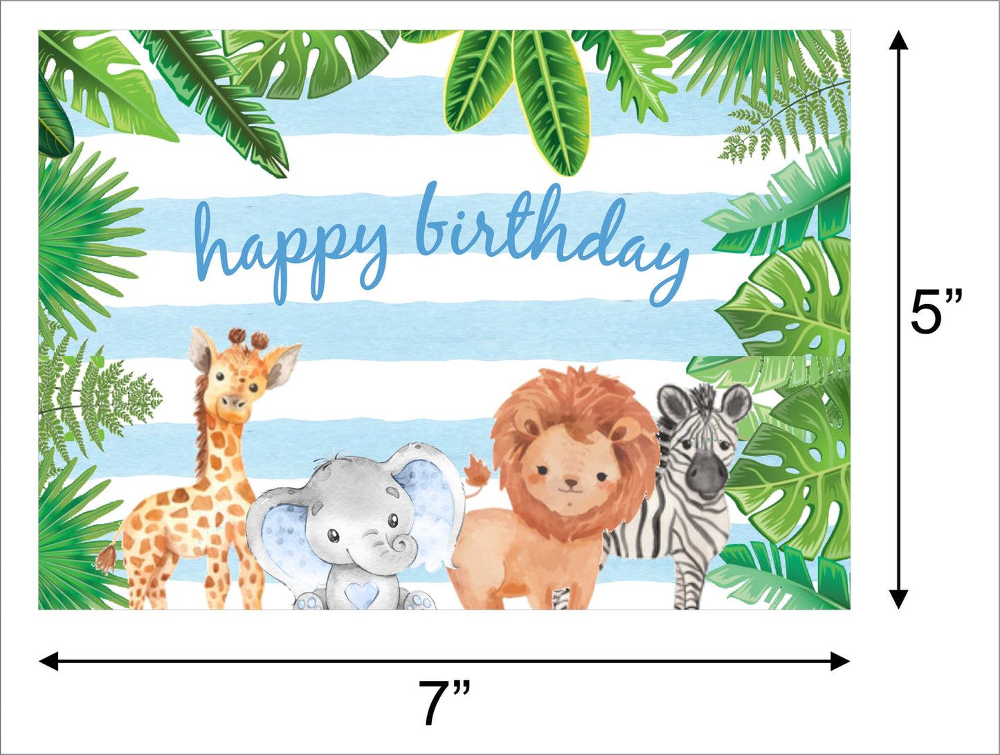 Jungle Theme Birthday Party Backdrop