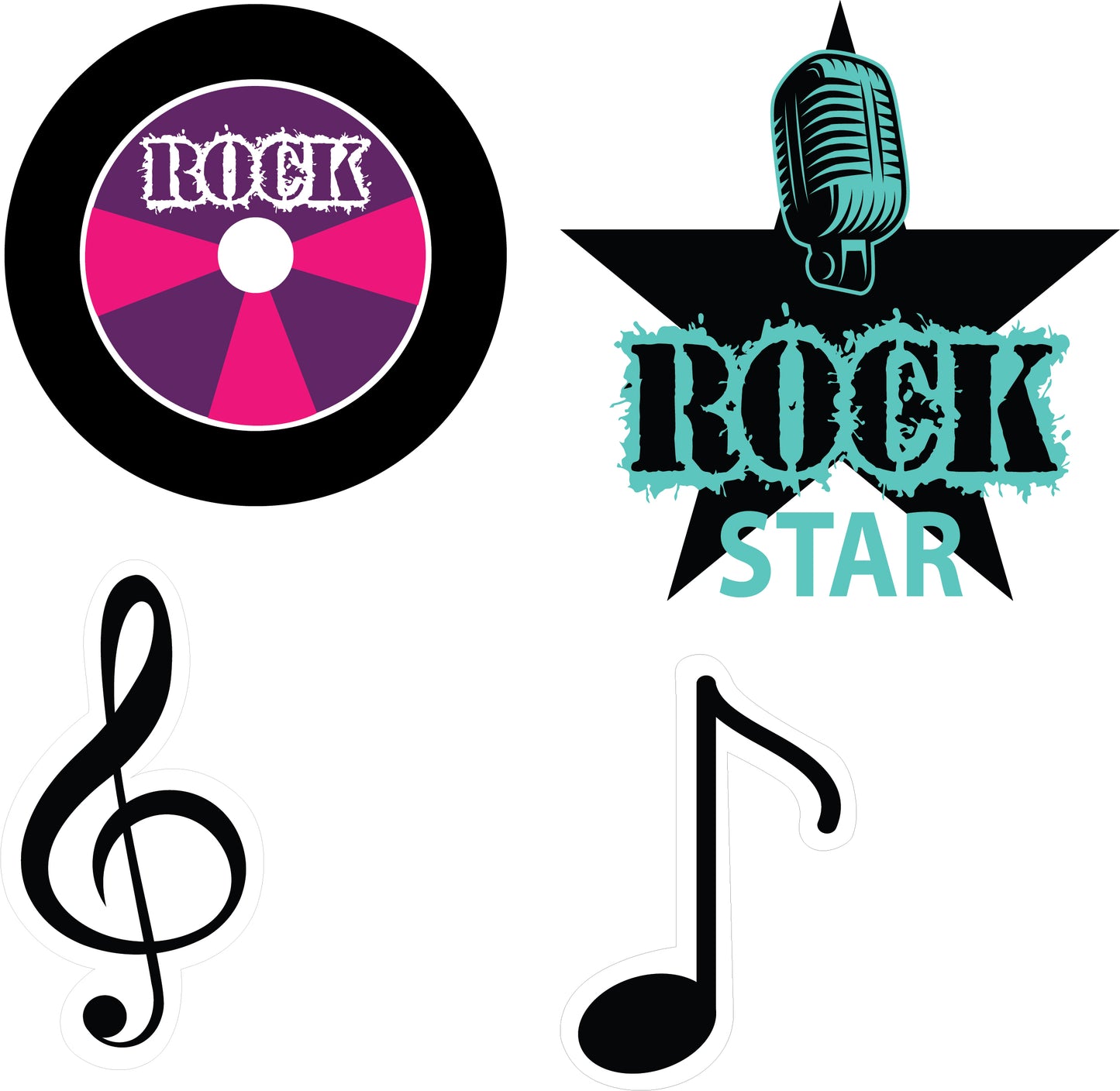 Rockstar Theme Birthday Party Theme Hanging Set for Decoration