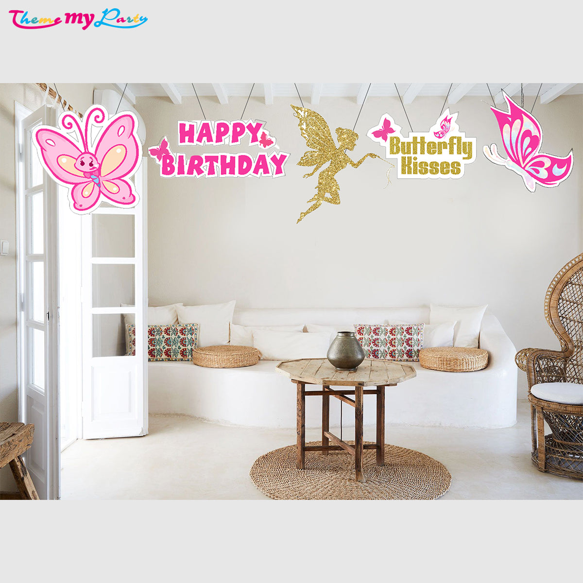 Butterflies & Fairies Theme Birthday Party Hanging Set for Decoration