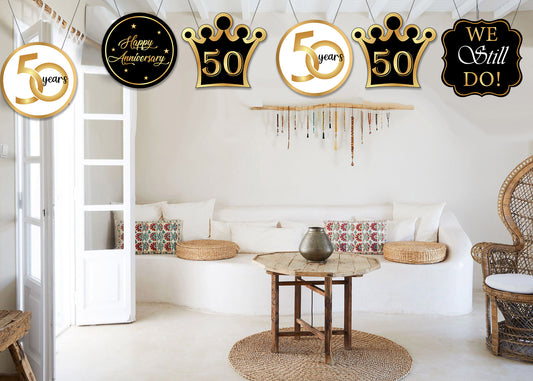 50th Anniversary Party Theme Hanging Set for Decoration