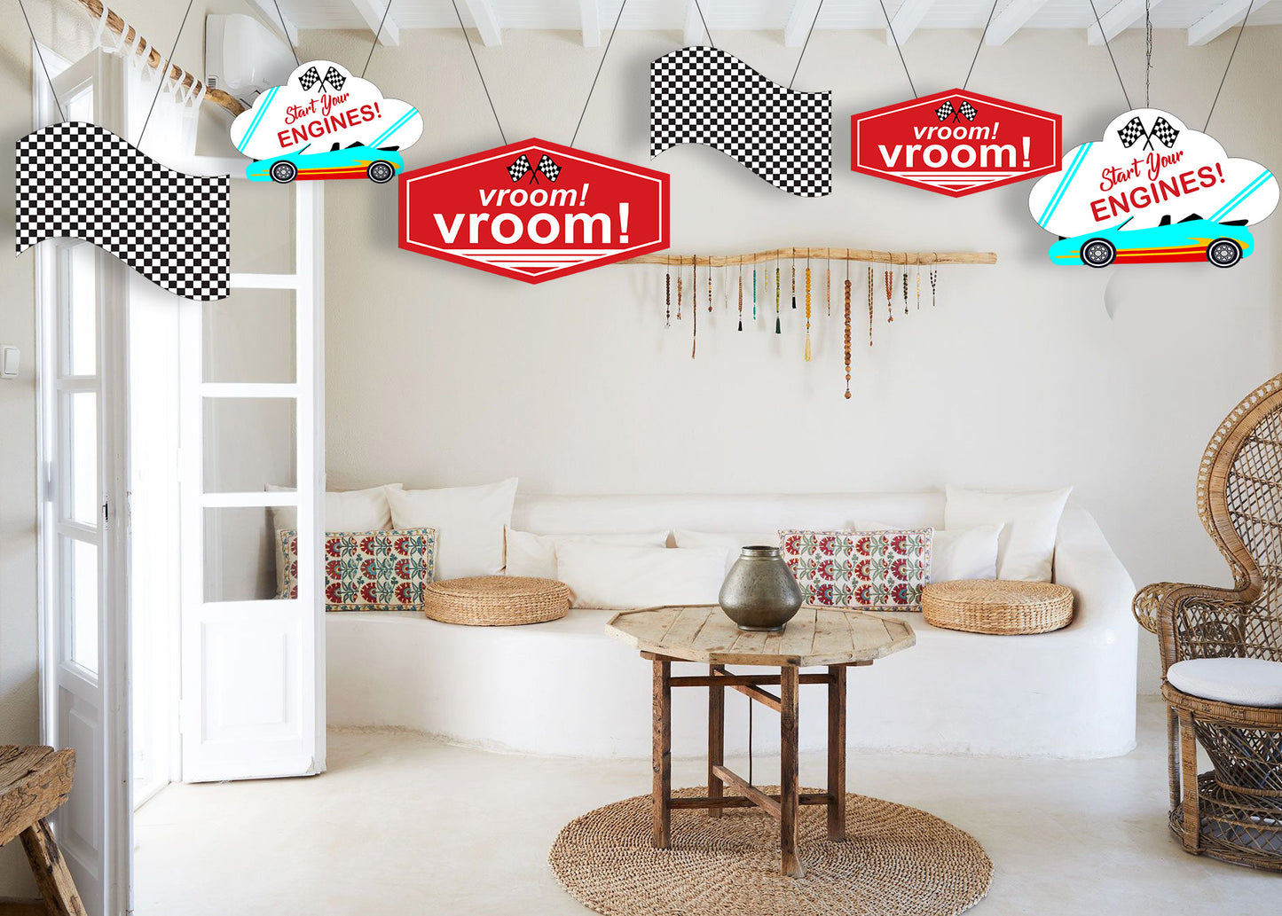 Cars Birthday Party Theme Hanging Set for Decoration