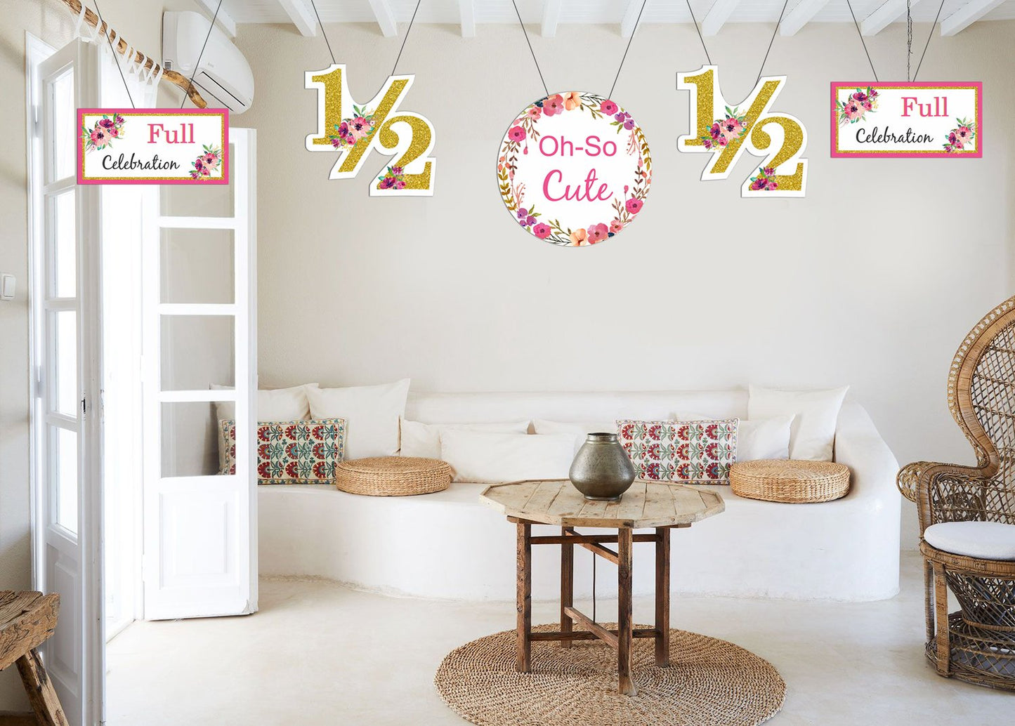 Half Birthday Girls Party Decoration Kit