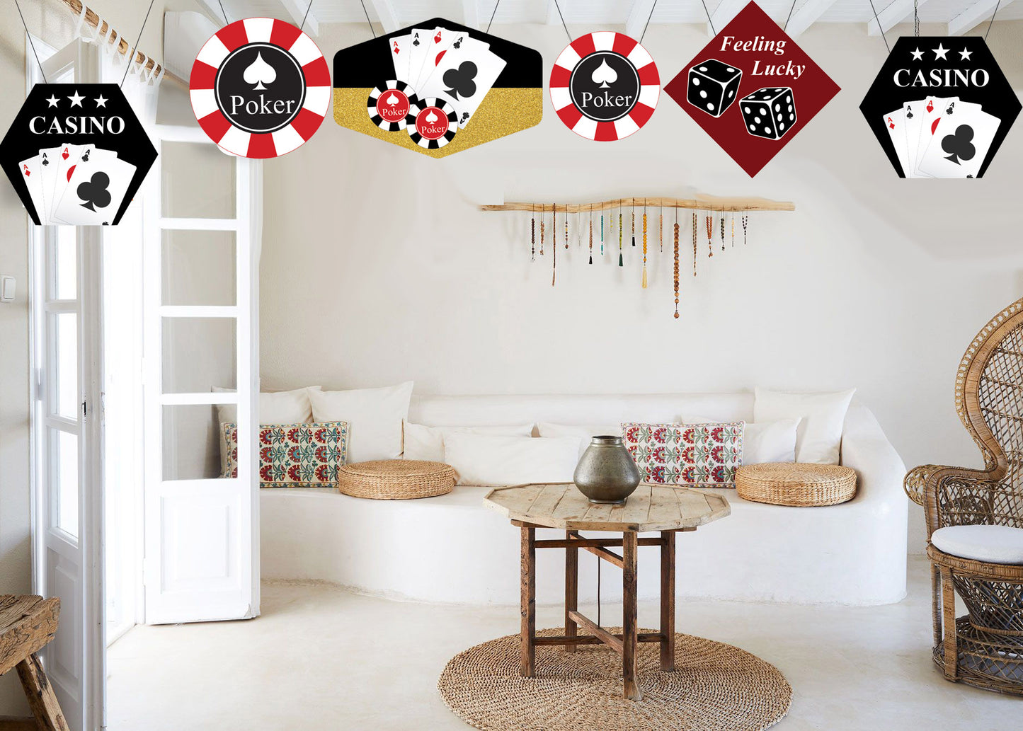 Casino/Card Party Hanging Set For Decoration