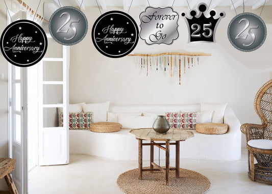 25th Anniversary Party Theme Hanging Set for Decoration