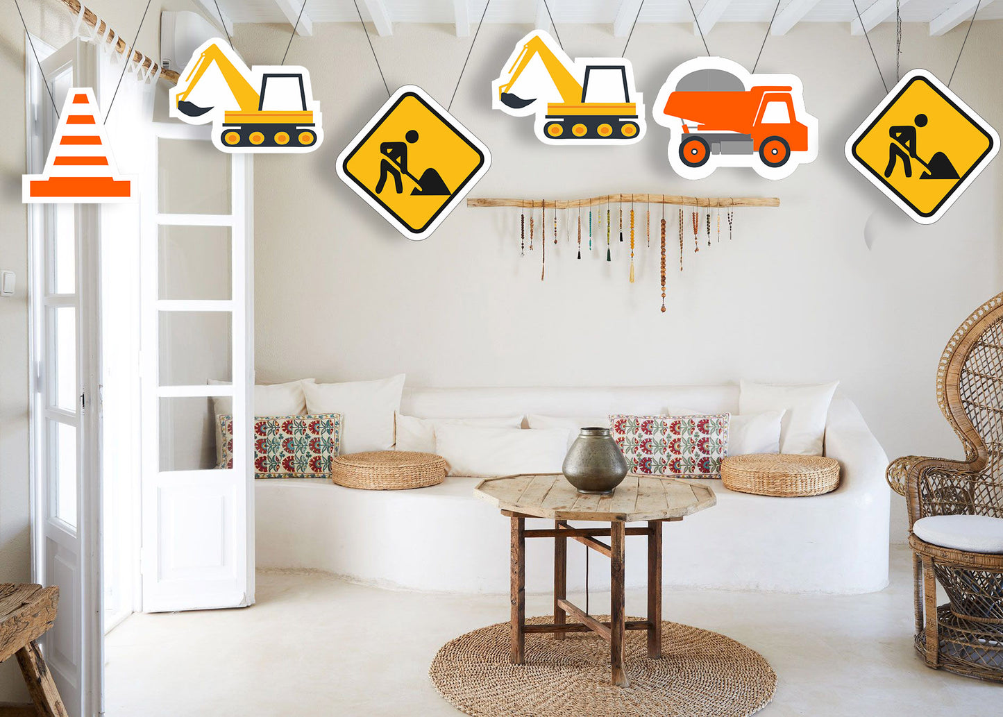 Construction Birthday Party Theme Hanging Set for Decoration