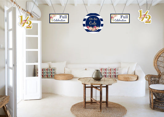 Half Birthday Party Theme Hanging Set for Decoration