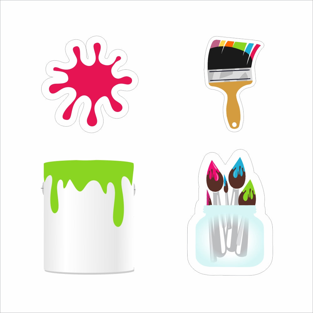 Art and Paint Theme Birthday Party Hangings