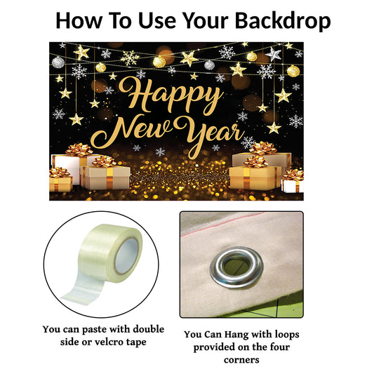 New Year Party Backdrop for Decoration
