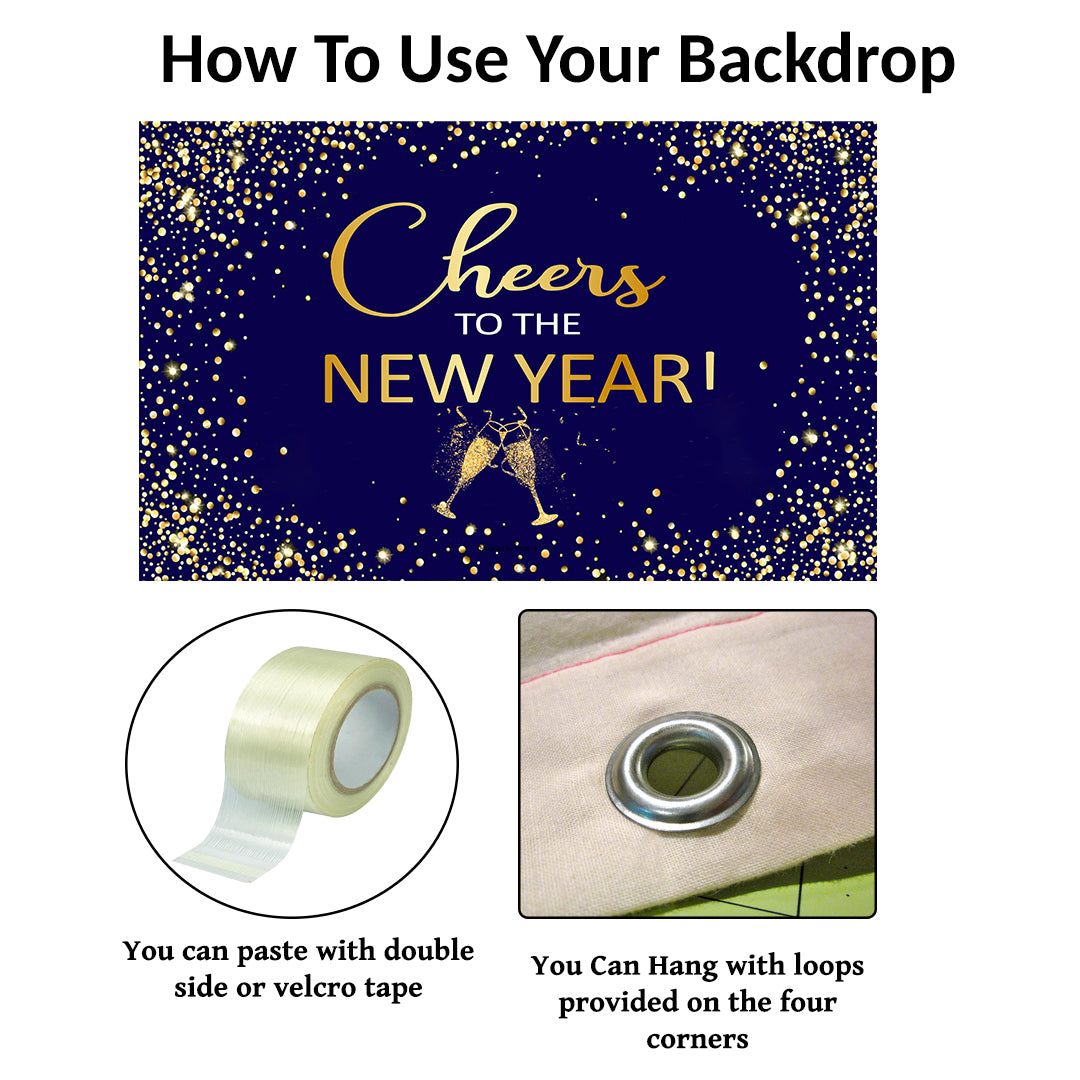 New Year Party Backdrop for Decorations