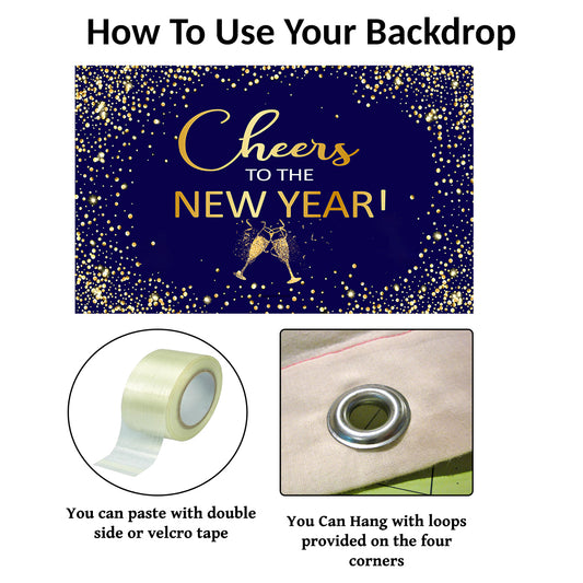 New Year Party Backdrop for Decorations
