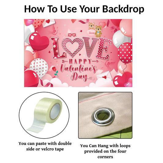 Valentine Party Backdrop for Decoration