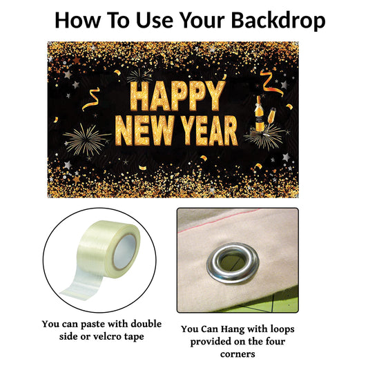 New Year Party Backdrop for Decoration