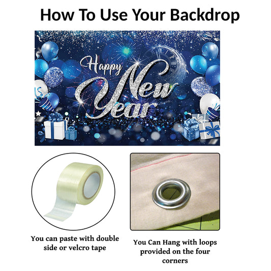 New Year Party Backdrop for Decoration