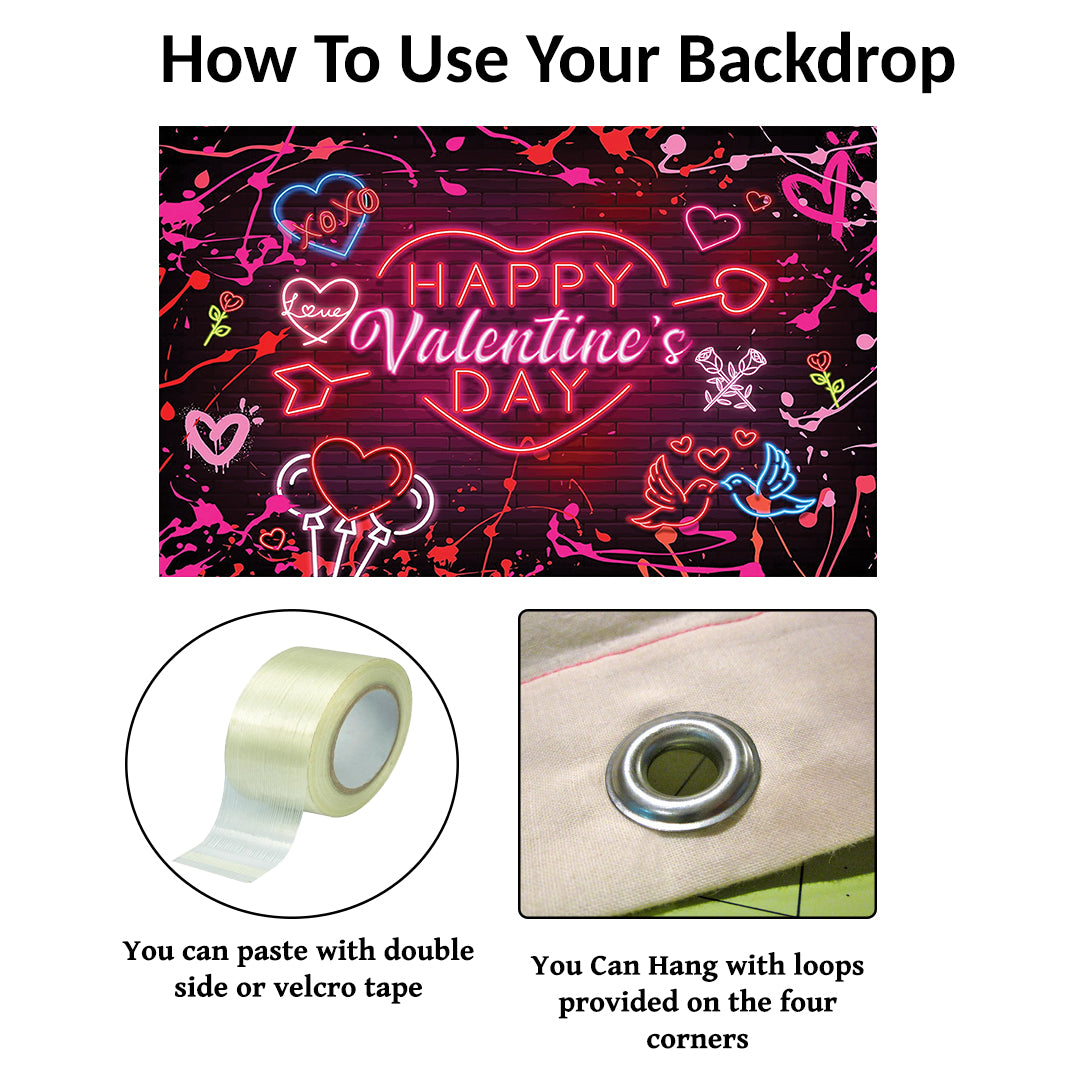 Valentine Party Backdrop for Decoration