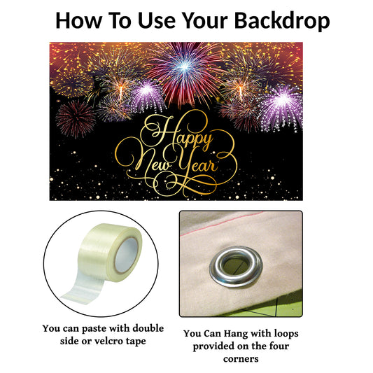 New Year Party Backdrop for Decorations