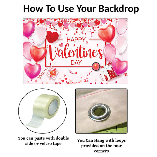 Valentine Party Backdrop for Decoration