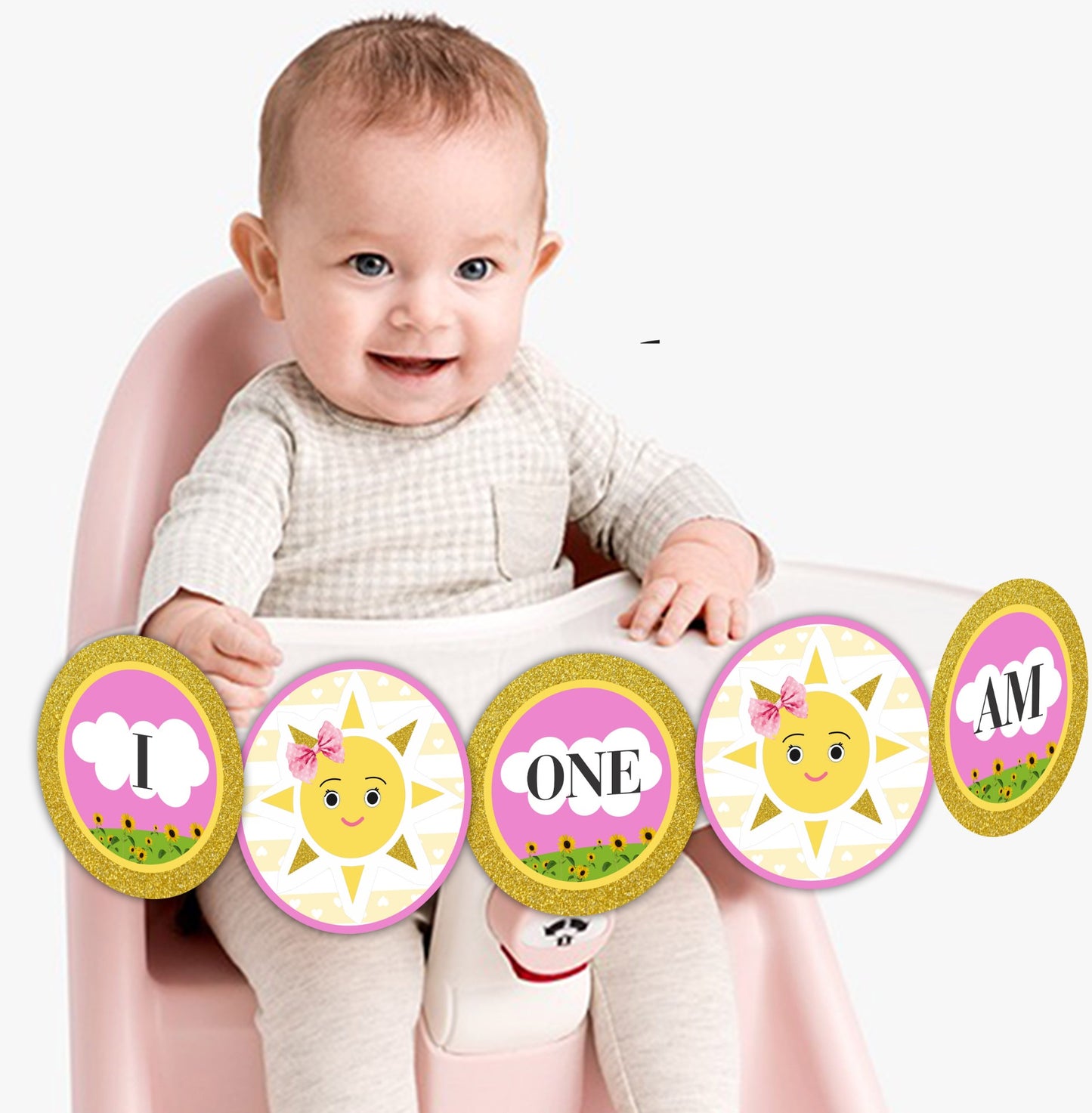 Sunsine Theme Birthday Party Banner For first Birthday Decoration
