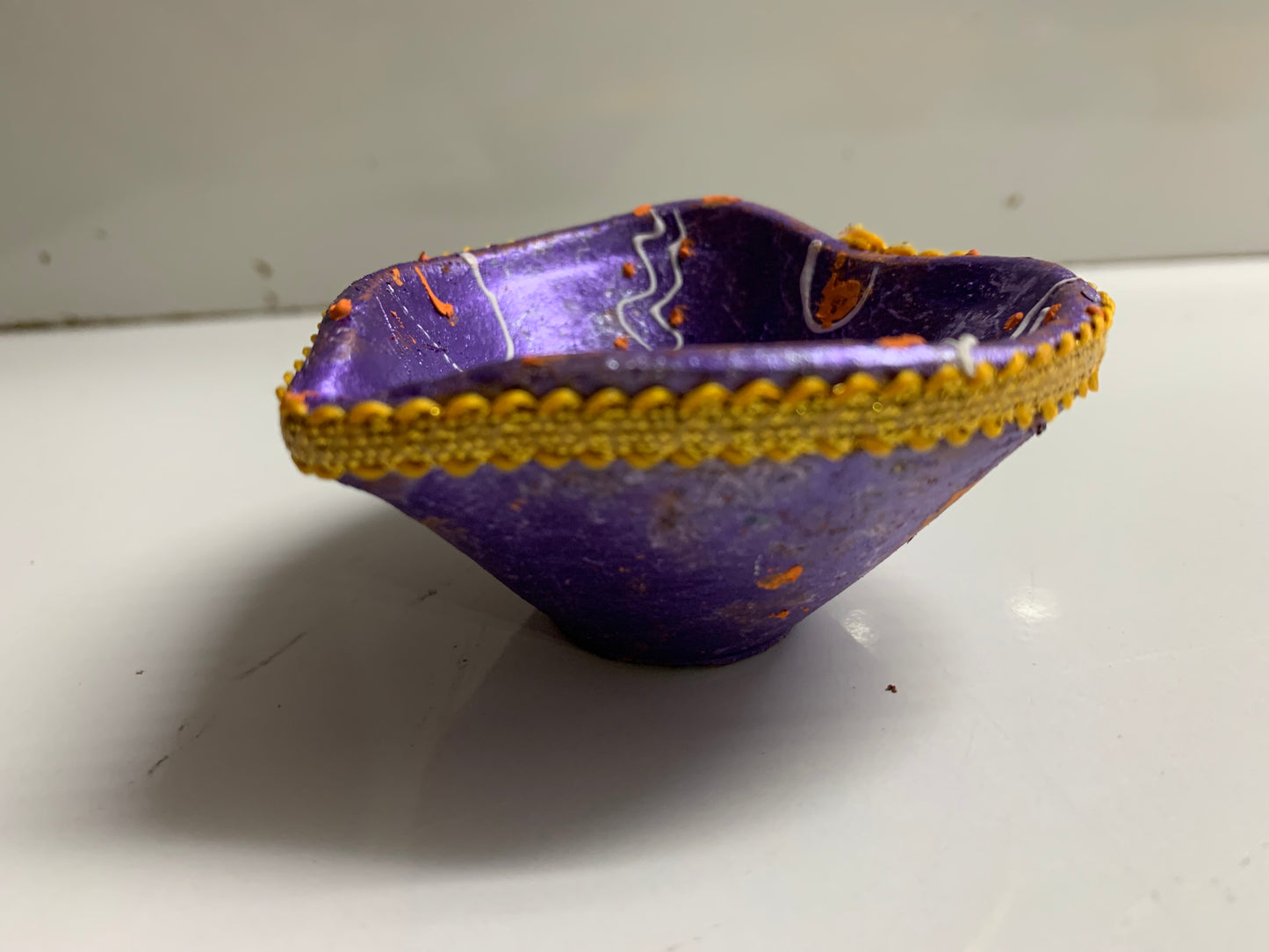 Colourful Earthen Designer Terracotta Diya
