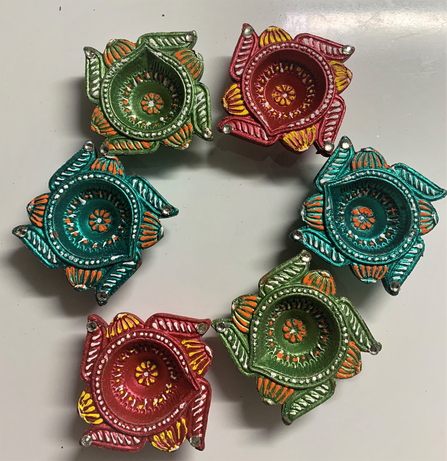 Special Colourful Earthen Designer Terracotta Decorative Diya