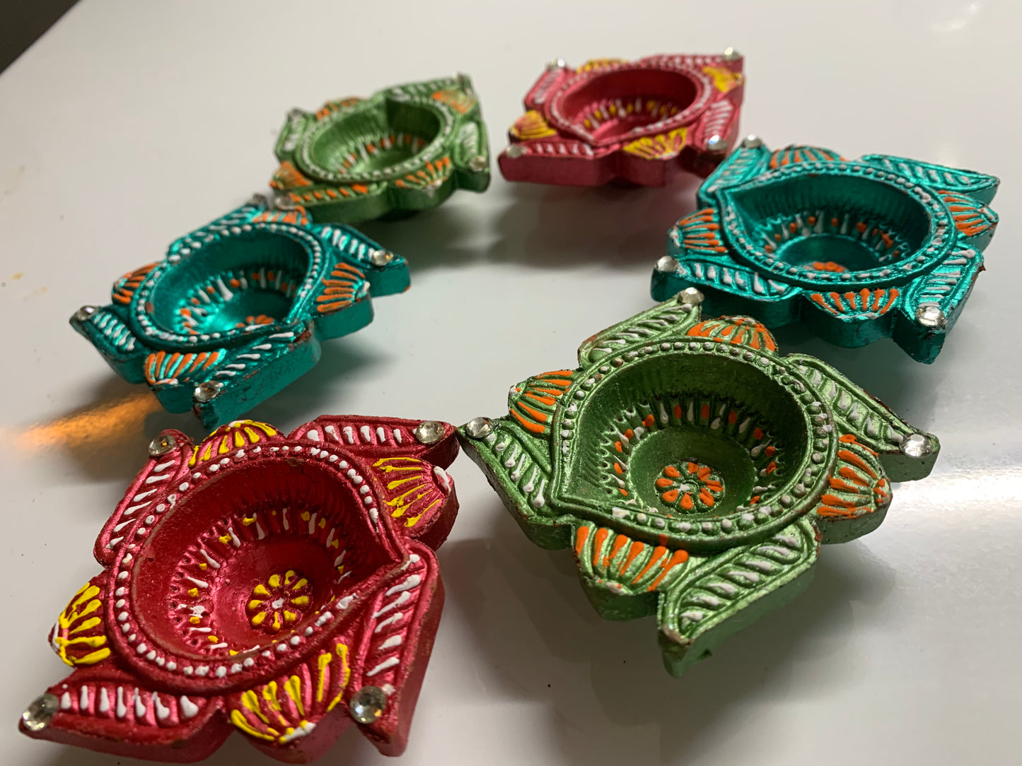 Special Colourful Earthen Designer Terracotta Decorative Diya