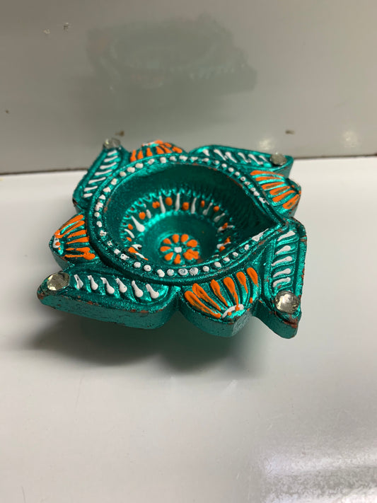 Special Colourful Earthen Designer Terracotta Decorative Diya