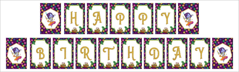 "Little Krishna "- Happy Birthday Banner Decoration