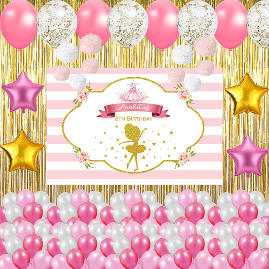 Ballerina Theme Birthday Party Complete Decoration Kit