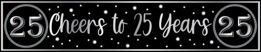 25th Anniversary Long Banner for Decoration